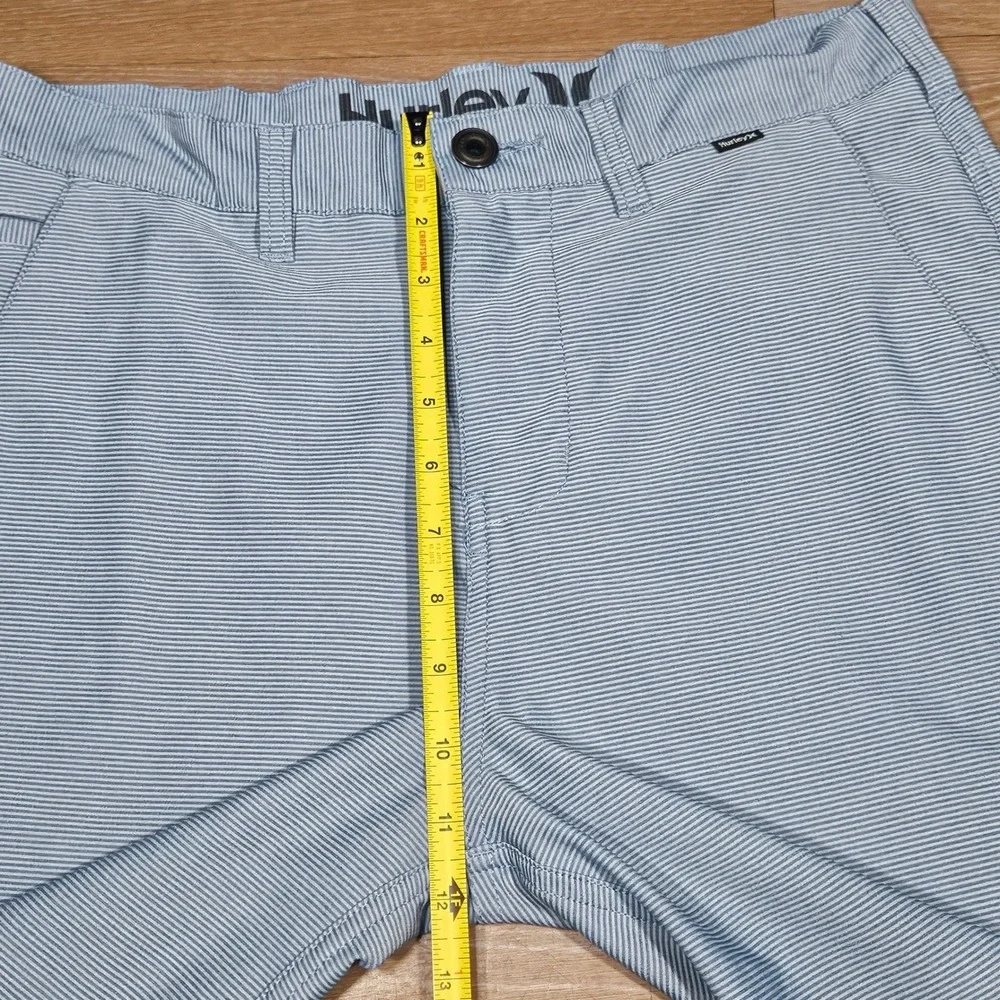 Hurley Porter Walkshorts Mens 29 Blue White Striped Seersucker Pinstripe Coastal